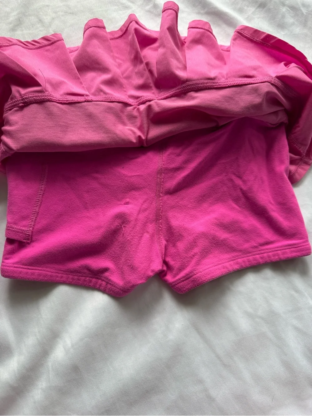 Ivivva Set The Pace Layered Ruffle Tennis Skort Skirt Pink Chevron Girls Size 6